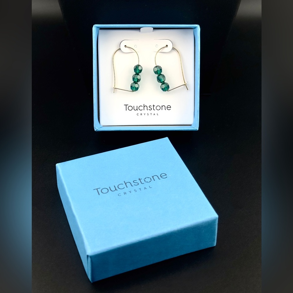 Down to the Wire Earrings, Green
Touchstone Crystal by Swarovski